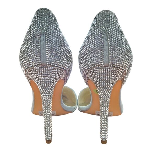 Windsor Sparkly Glittery Rhinestone Crystal Stiletto Dress Heels Slip-on Size 10 - Picture 4 of 5